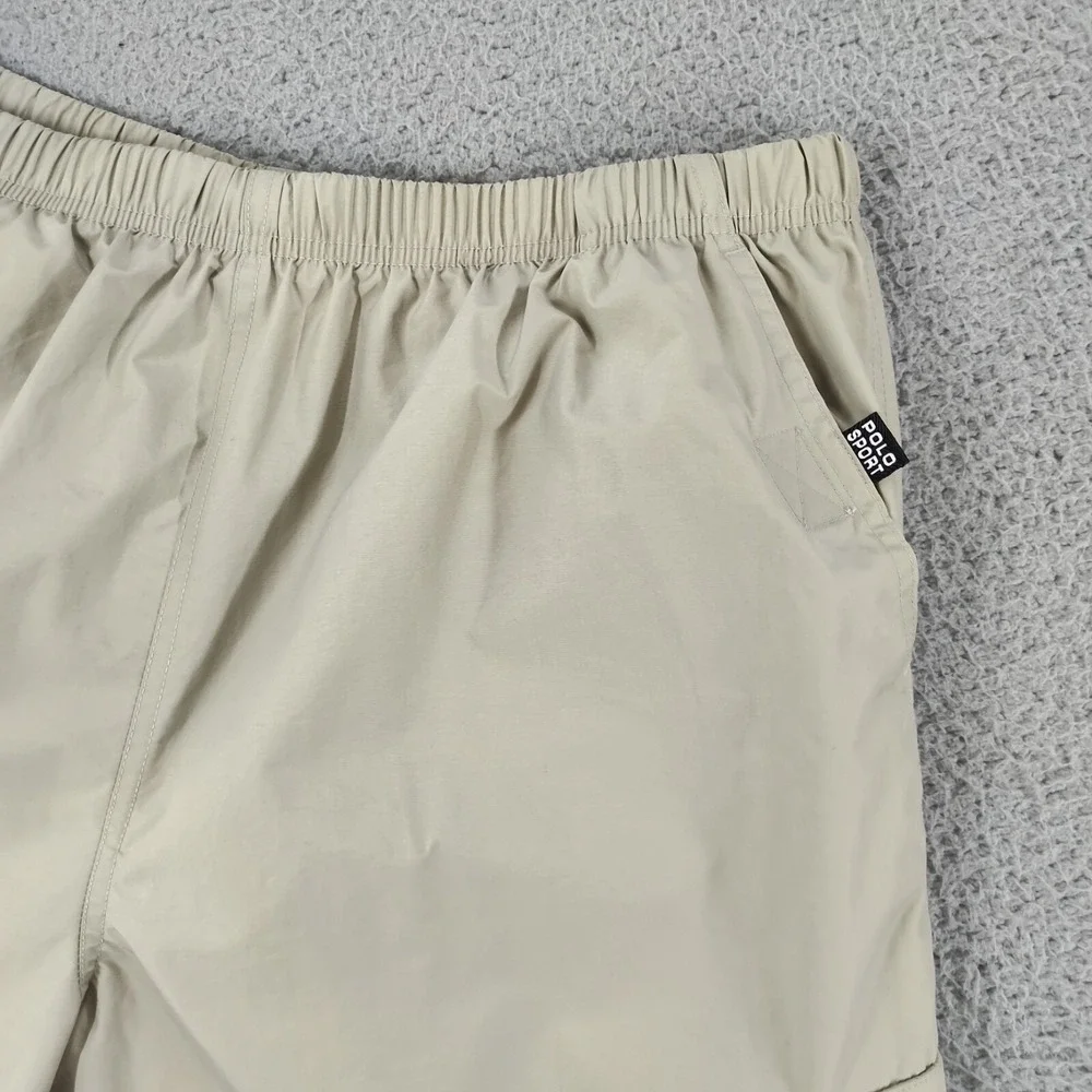 Polo Sport Board Shorts Mens XL Beige Mesh Lined Pocket Elastic Waist Drawstring